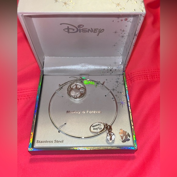 NWT Disney's Mickey Mouse Crystal Bead Shaker Bangle Bracelet - Picture 5 of 6